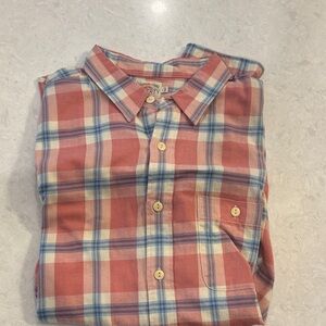 Great Condition Faherty Red and Blue Plaid Casual Button Down Shirt
